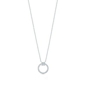 Diamond pendant - white gold - lab grown diamond(CVD) for woman