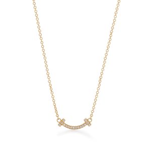 Diamond necklace - yellow gold - lab grown diamond(HPHT) for woman