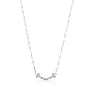 Diamond necklace - white gold - lab grown diamond(HPHT) for woman