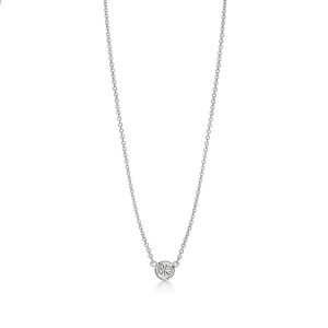 Diamond pendant - white gold - lab grown diamond(HPHT) for woman