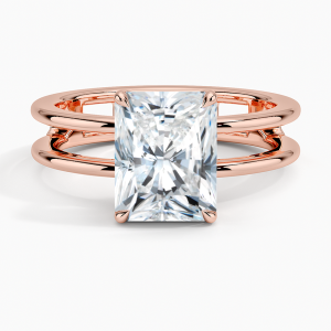 Diamond ring - rose gold - lab grown diamond(HPHT)or woman