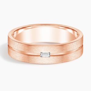 Diamond ring-rose gold-lab grown diamond(HPHT) for men