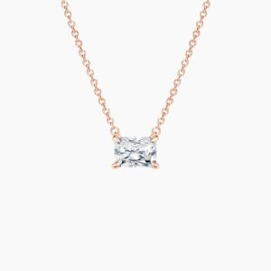 Diamond pendant - rose gold - lab grown diamond(HPHT) for woman