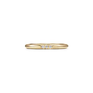 Diamond ring - yellow gold - lab moissanite-for woman