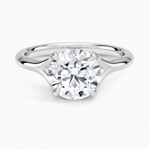 Diamond ring - white gold - lab grown diamond(HPHT) for woman