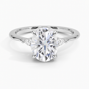 Diamond ring - white gold - lab grown diamond(HPHT)-for woman