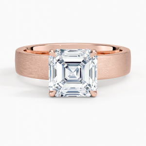 Diamond ring - rose gold - lab grown diamond(HPHT) for woman