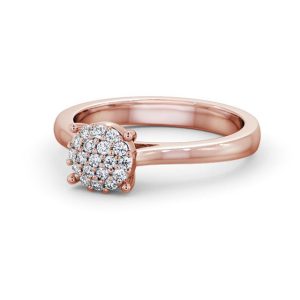 Diamond ring - rose gold - lab moissanite for woman