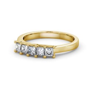 Diamond ring - yellow gold - lab moissanite-for woman