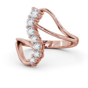 Diamond ring - rose gold - lab moissanite-for woman