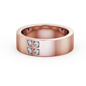 Diamond ring-rose gold-lab grown diamond(HPHT) for men