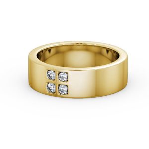 Diamond ring-yellow gold-lab grown diamond(HPHT) for men