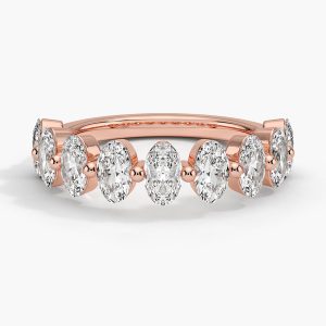 Diamond ring - rose gold - lab grown diamond(HPHT)-for woman