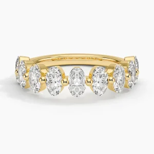 Diamond ring - yellow gold - lab grown diamond(HPHT)-for woman
