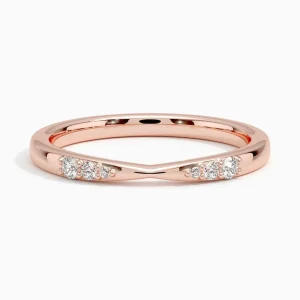 Diamond ring - rose gold - lab moissanite-for woman