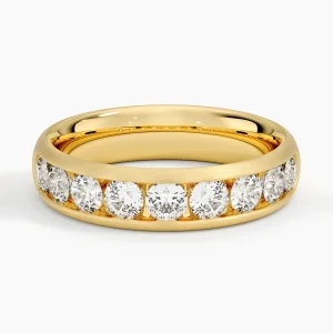 Diamond ring - yellow gold - lab moissanite-for woman
