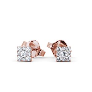 Diamond earrings-rose gold-lab grown diamond(HPHT) for woman