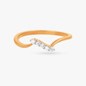 Diamond ring - yellow gold - lab moissanite-for woman