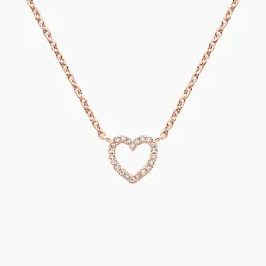 Diamond pendant - rose gold - lab grown diamond(HPHT) for woman