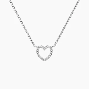 Diamond pendant - white gold - lab grown diamond(HPHT) for woman